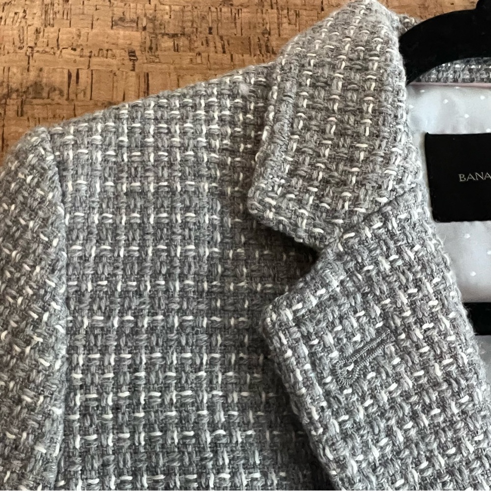 Banana Republic Gray Waffle Weave Blazer - Picture 8 of 10